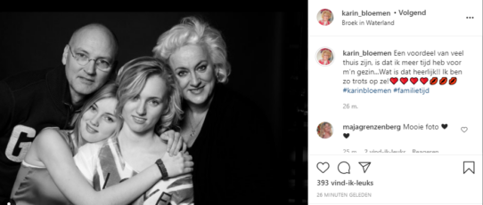 Karin Bloemen deelt zeldzame gezinsfoto | 100%NL