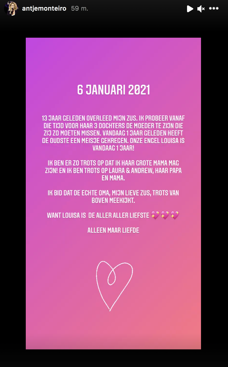 Antje Monteiro herdenkt overleden zus en is trots op haar oudste