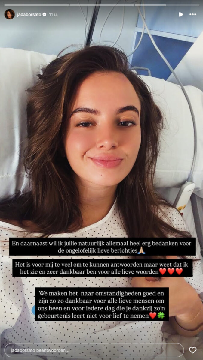100%NL Magazine - Jada Borsato - ongeluk
